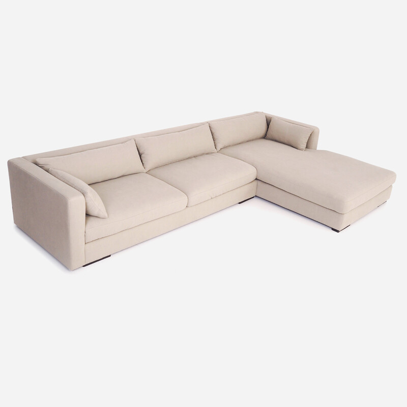 Divano angolare scandinavo vintage Stockholm in beige