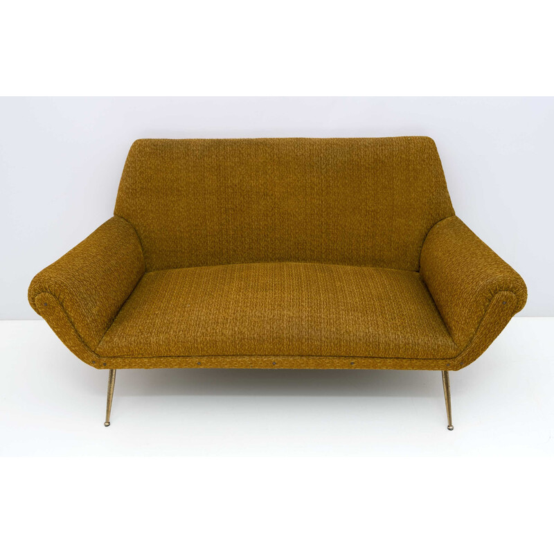 Vintage wooden sofa by Gigi Radice for Minotti, Italy 1950