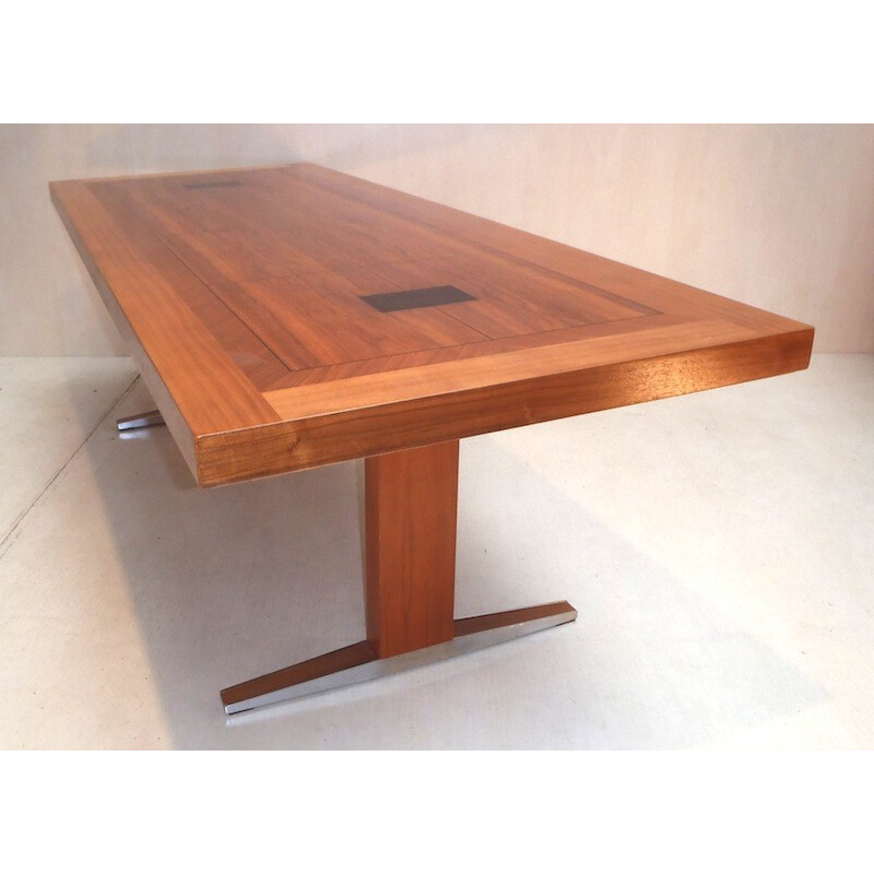 Coffee table in walnut, Manufaturer Mutz - 1970s