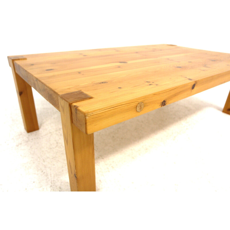 Vintage pine coffee table, Sweden 1970