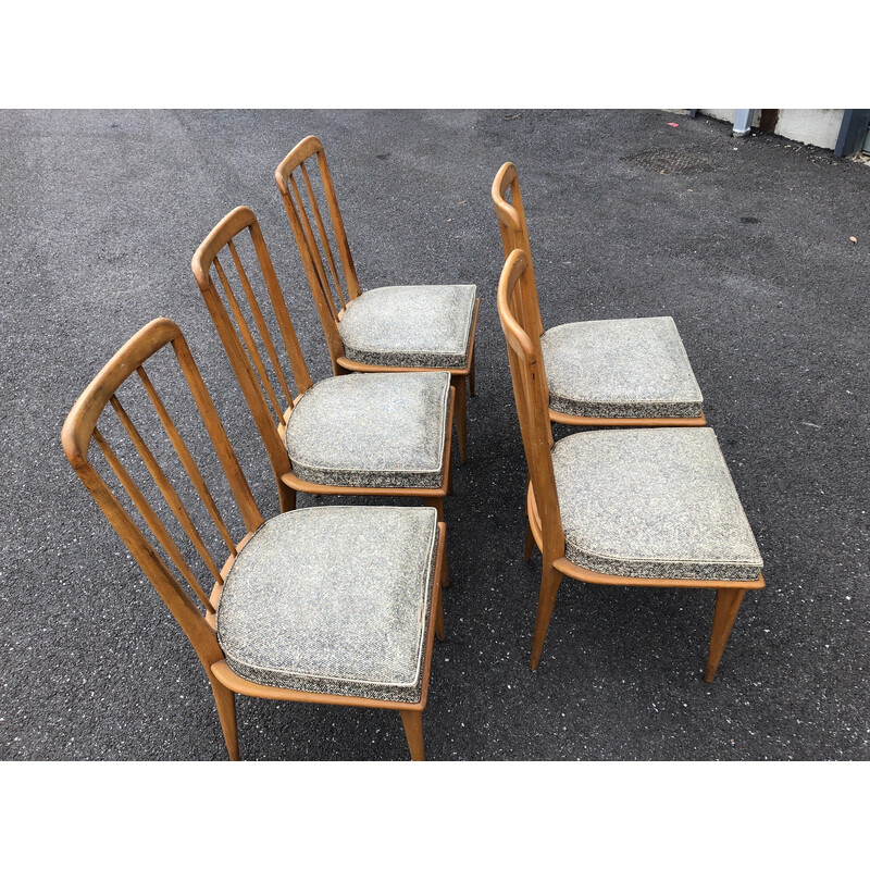 Vintage leatherette chairs by Charles Ramos, 1950