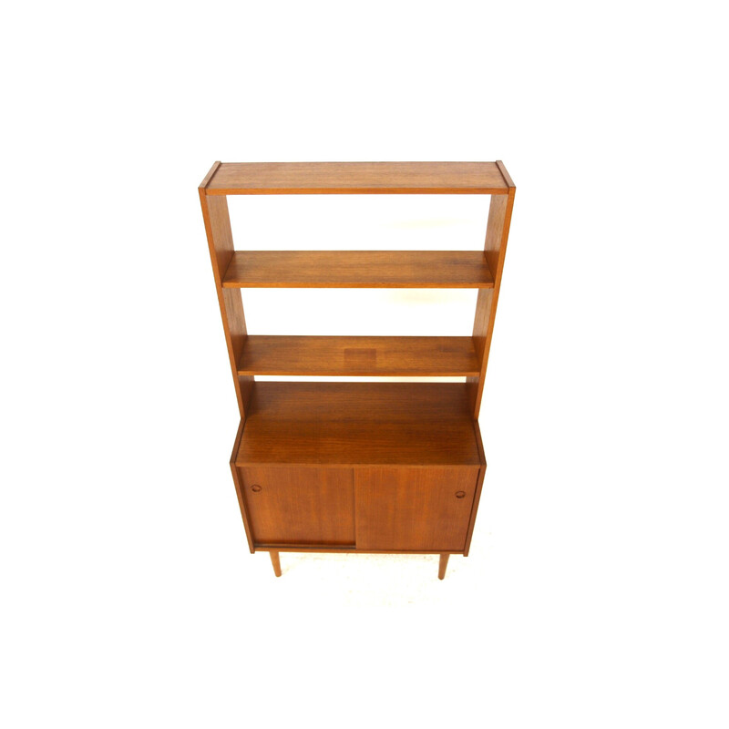 Vintage teak and beechwood bookcase, Sweden 1960