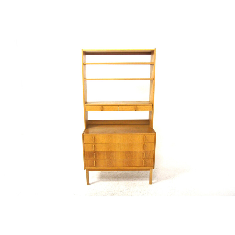 Vintage oakwood chest of drawers by Bertil Fridhagen for Bodafors, Sweden 1960