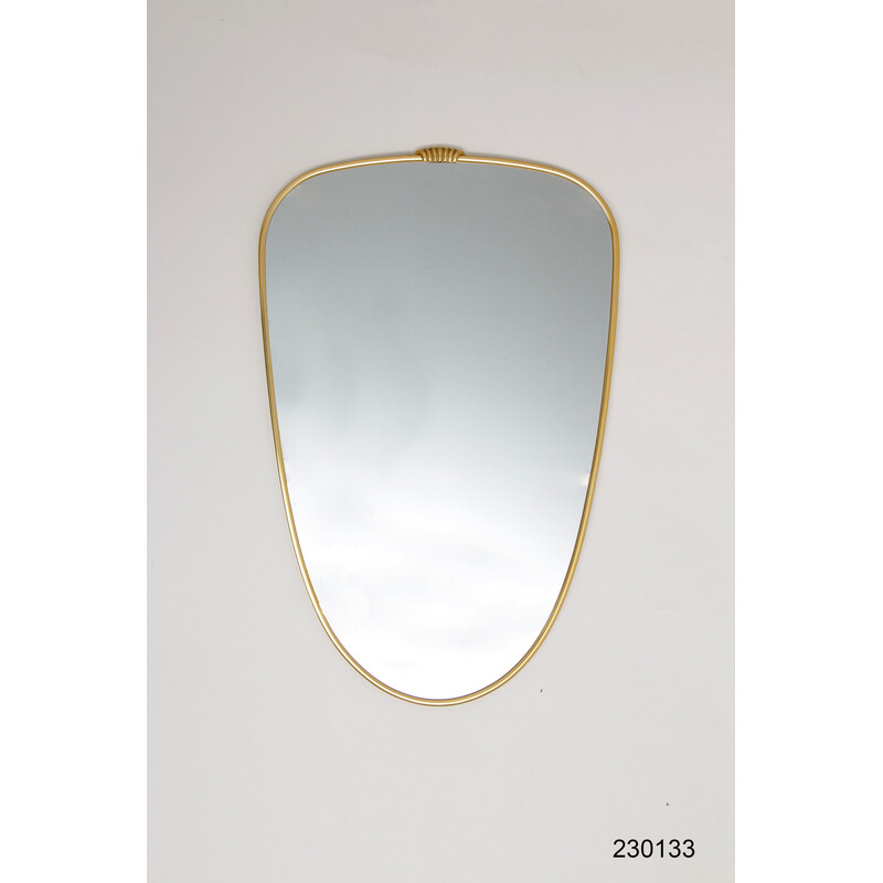 Vintage mirror with brass edge, Germany 1960s