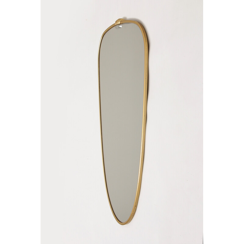 Vintage mirror with brass edge, Germany 1960s