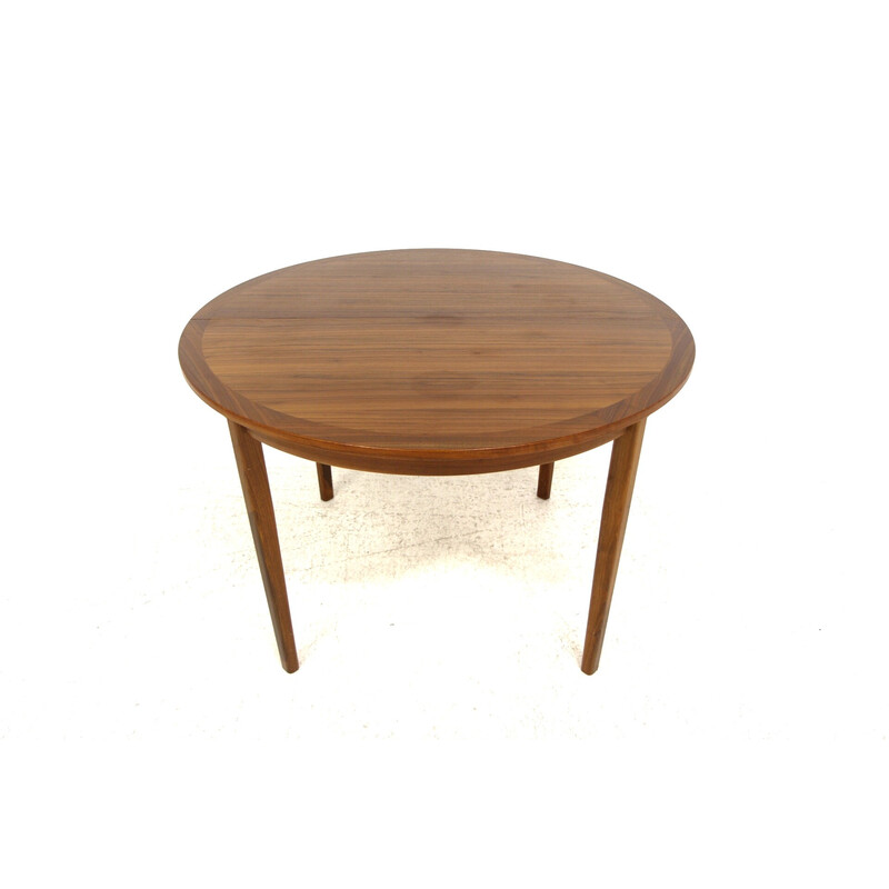 Scandinavian vintage walnut table, Sweden 1960