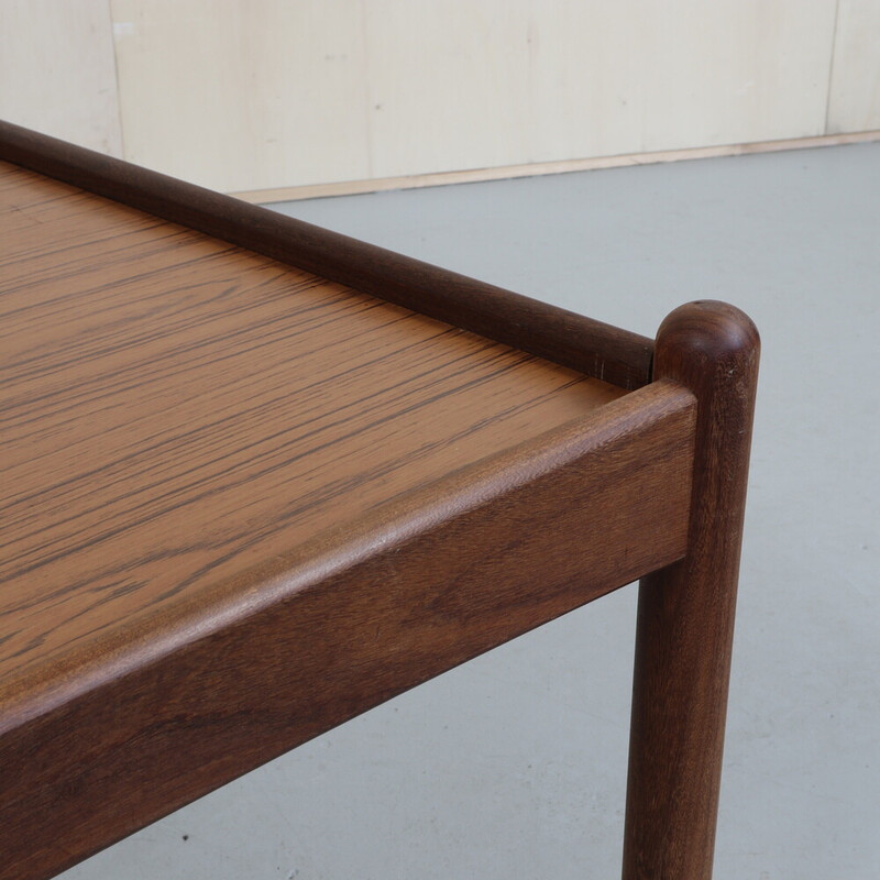 Danish vintage coffee table in teak with reversible top, 1960s