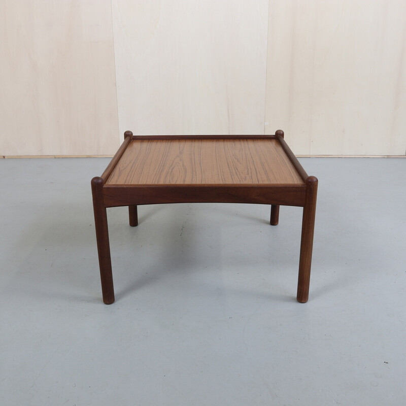 Danish vintage coffee table in teak with reversible top, 1960s