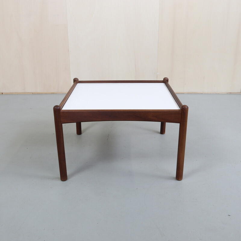 Danish vintage coffee table in teak with reversible top, 1960s