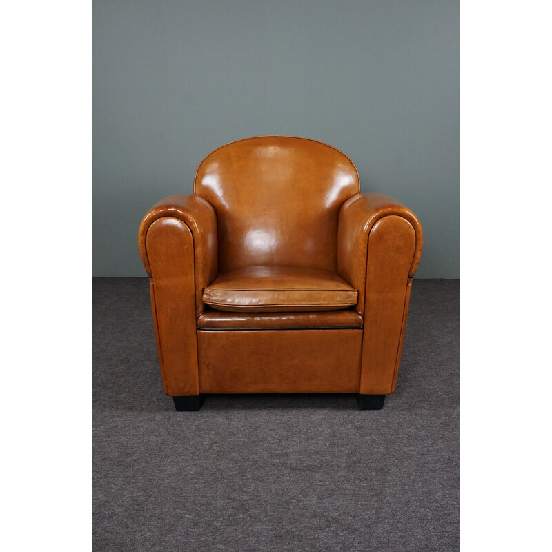 Exklusive Art Deco Sessel aus Schafsleder von Bart van Bekhoven