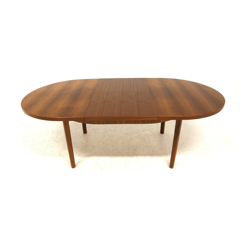 Table scandinave vintage en noyer, Suède 1960