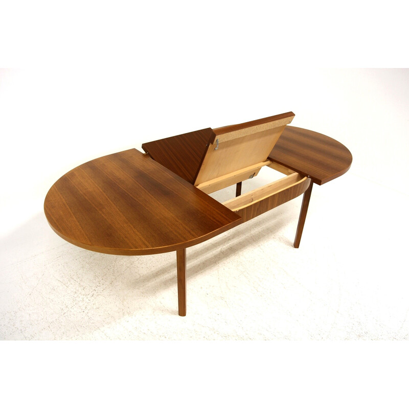 Scandinavian vintage wood walnut table, Sweden 1960