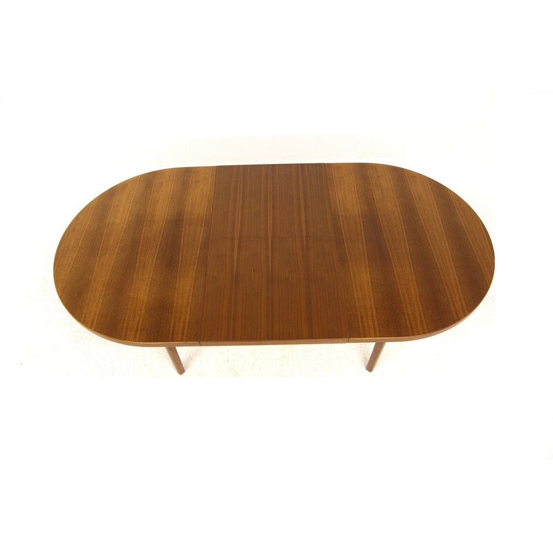 Table scandinave vintage en noyer, Suède 1960