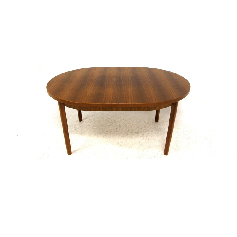 Scandinavian vintage wood walnut table, Sweden 1960