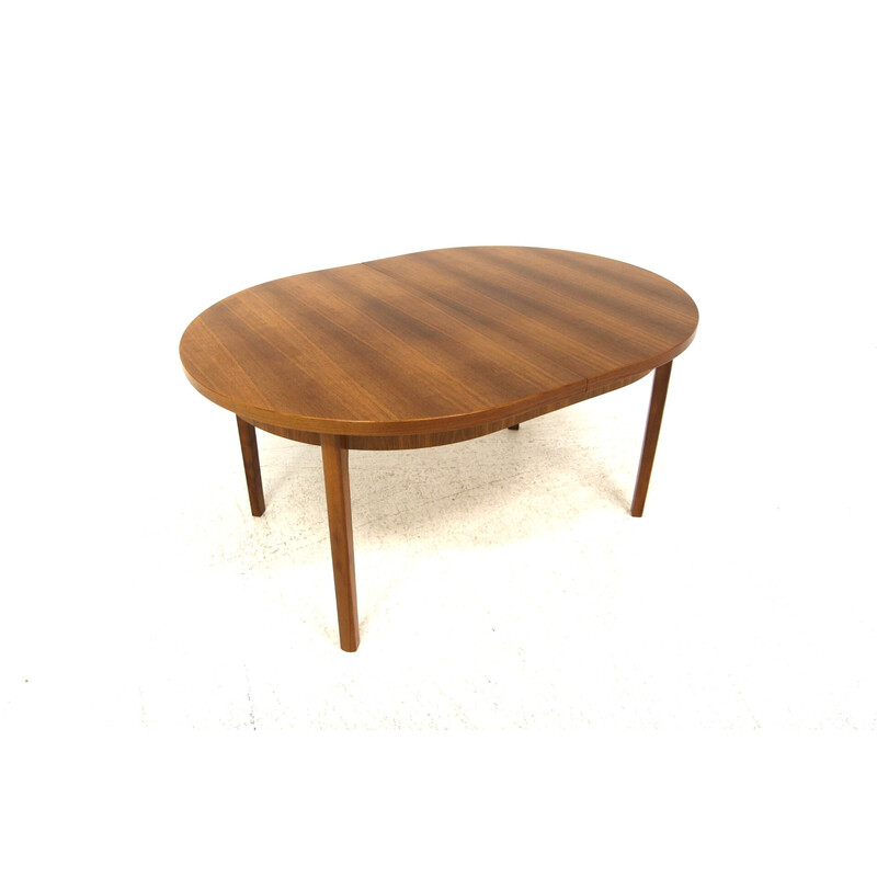 Scandinavian vintage wood walnut table, Sweden 1960