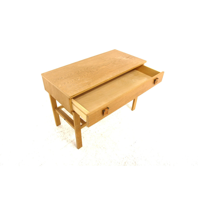 Scandinavian vintage oakwood console by Sigurd Göransson for Nybro Fabriken, Sweden 1960