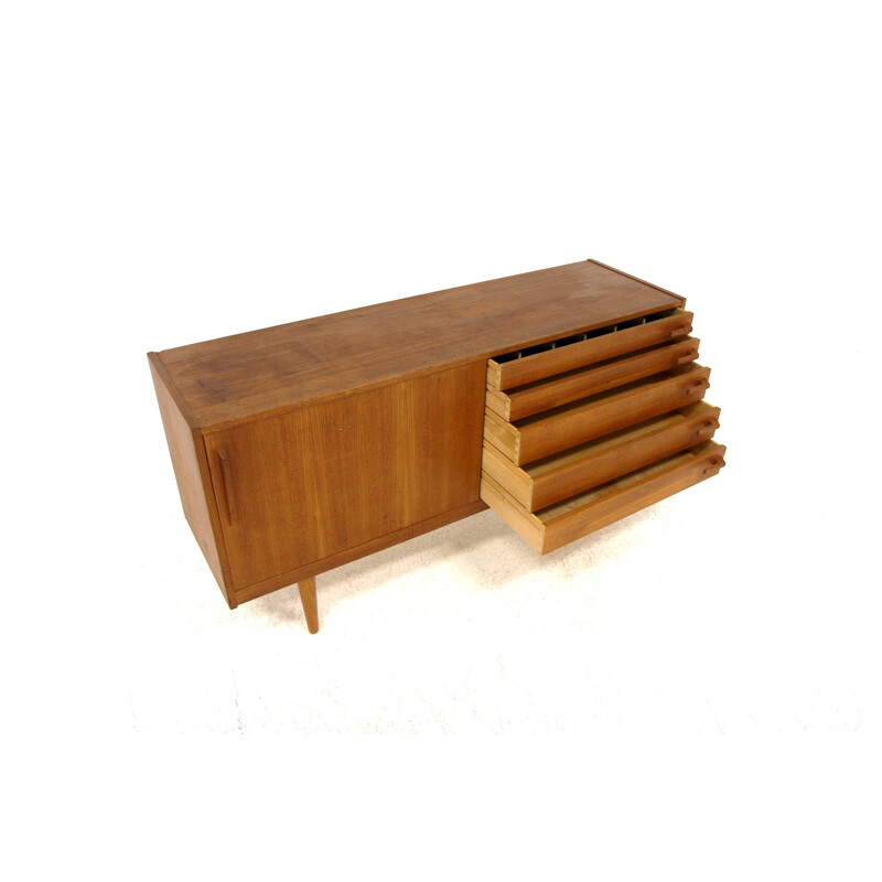 Vintage Scandinavian sideboard "Mini" in teak by Yngve Ekström for Troeds Bjärnum, Sweden 1960