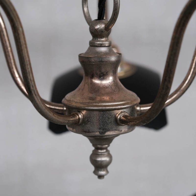 Lámparas inglesas vintage de cristal de mercurio con espejo reflectante, años 20
