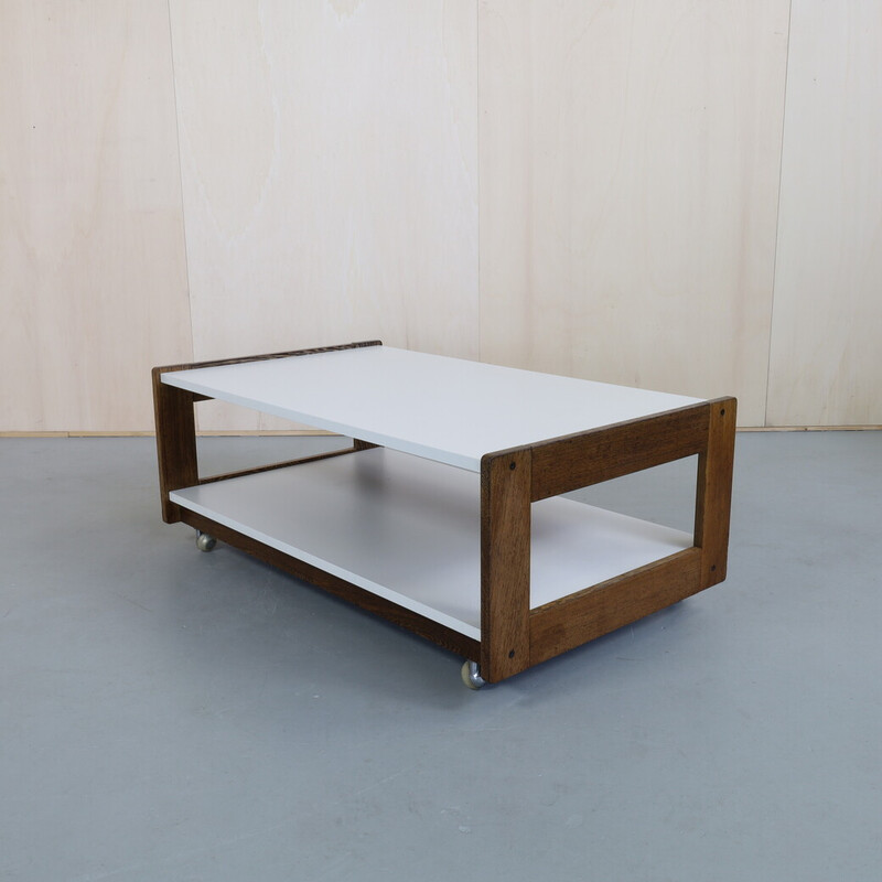 Vintage coffee table in wengé wood by Cees Braakman for Pastoe, 1970s