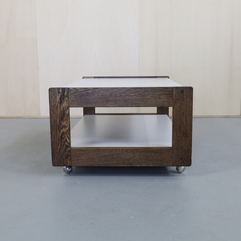 Vintage coffee table in wengé wood by Cees Braakman for Pastoe, 1970s