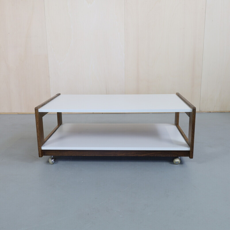 Vintage coffee table in wengé wood by Cees Braakman for Pastoe, 1970s