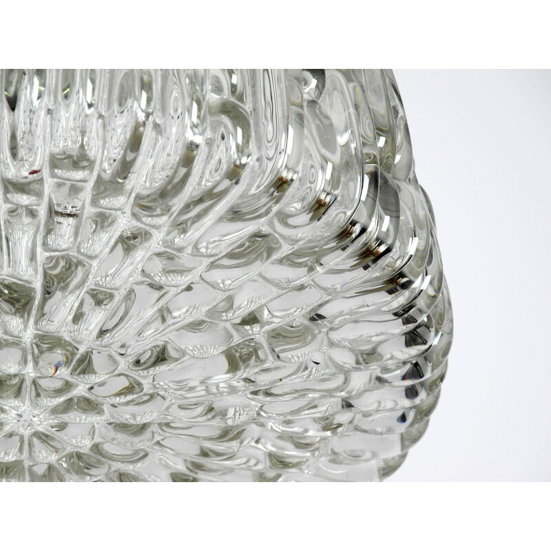 Mid century glass pendant lamp by Rupert Nikoll, Austria