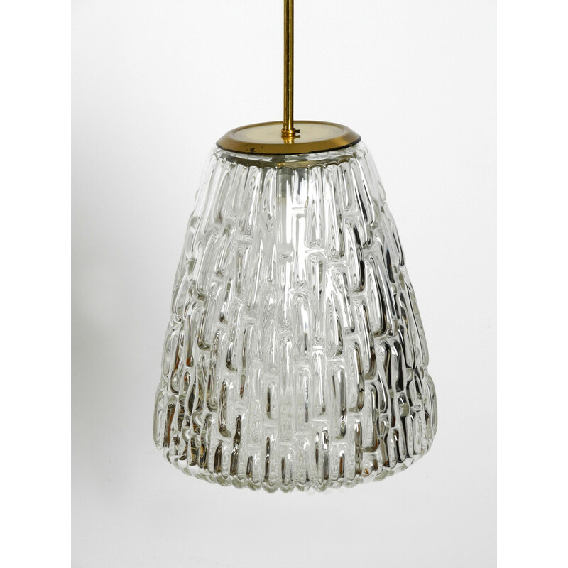 Mid century glass pendant lamp by Rupert Nikoll, Austria