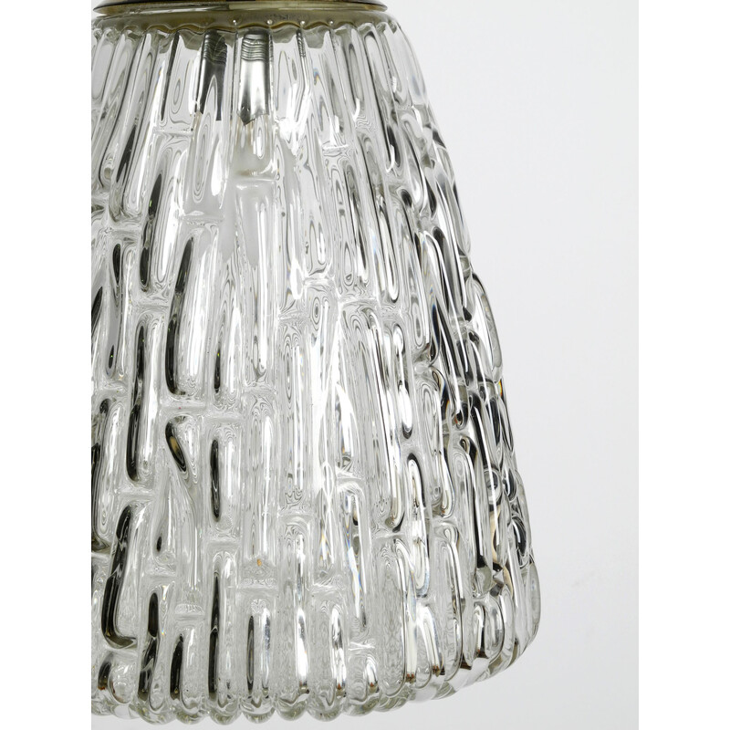 Mid century glass pendant lamp by Rupert Nikoll, Austria