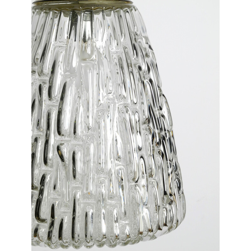 Mid century glazen hanglamp van Rupert Nikoll, Oostenrijk