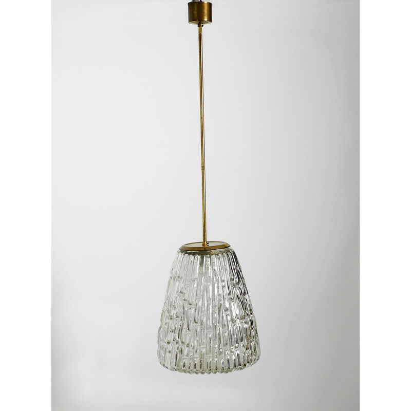 Mid century glass pendant lamp by Rupert Nikoll, Austria