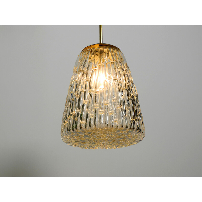 Mid century glass pendant lamp by Rupert Nikoll, Austria