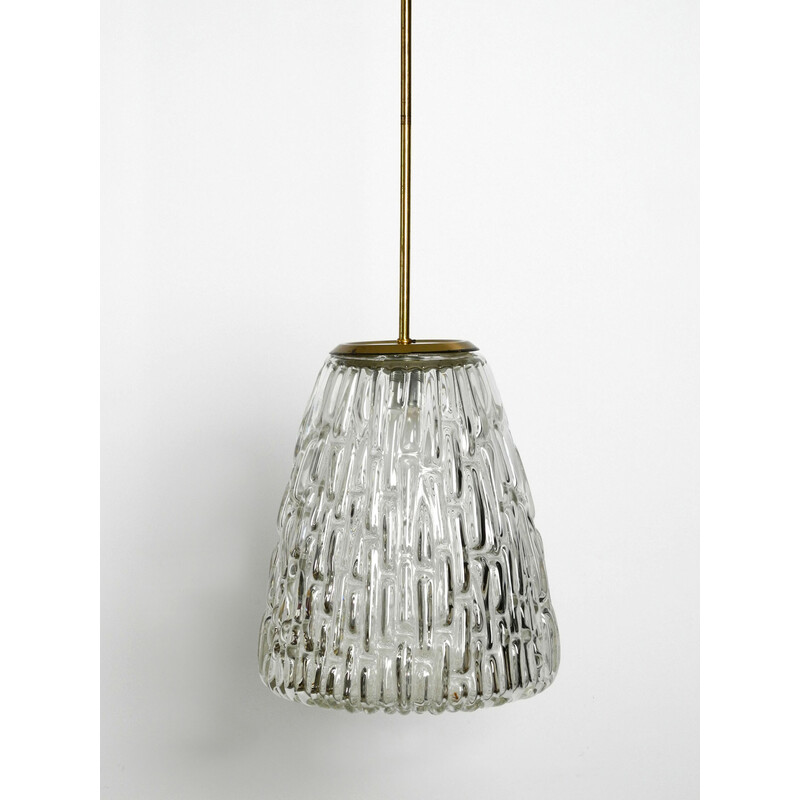 Mid century glass pendant lamp by Rupert Nikoll, Austria