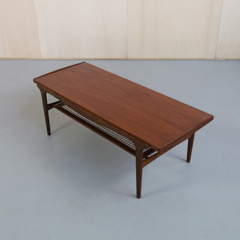 Vintage Couchtisch aus Teakholz von Louis Van Teeffelen für Wébé, 1960er Jahre