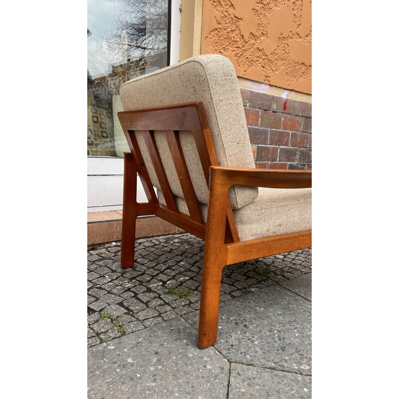 Pair of vintage Danish Scandinavian teak armchairs by Sven Ellekaer for Komfort, 1960