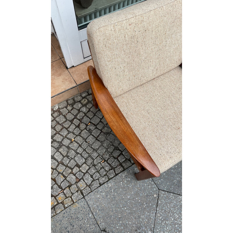 Pair of vintage Danish Scandinavian teak armchairs by Sven Ellekaer for Komfort, 1960