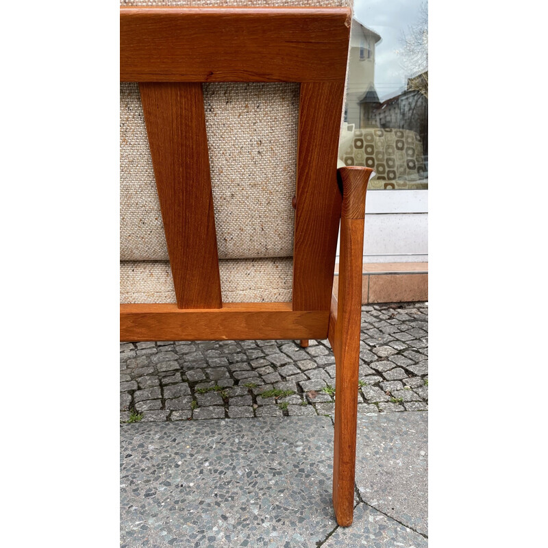Paar vintage Deense Scandinavische teakhouten fauteuils van Sven Ellekaer voor Komfort, 1960