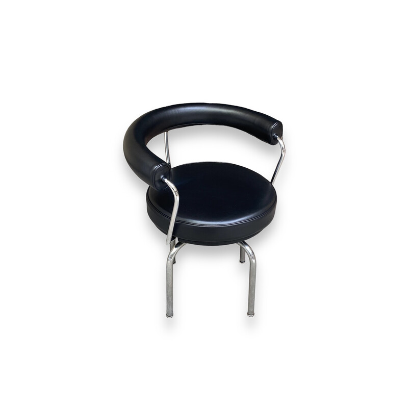 Vintage Lc7 black swivel chair for Cassina, 2000