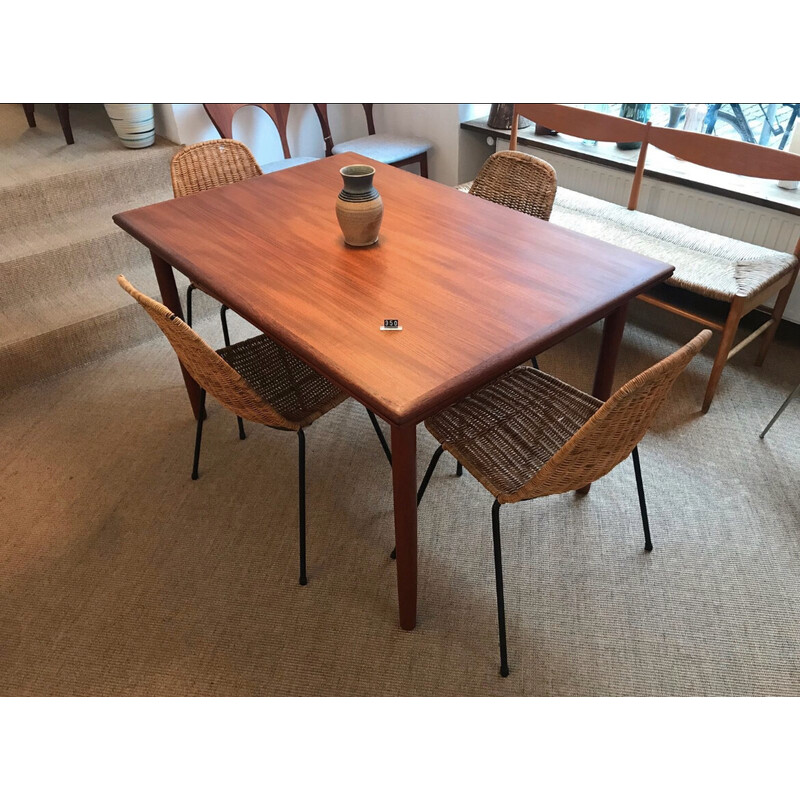 Scandinavische vintage tafel van teak en palissanderhout met verlengstukken van Niels Otto voor Møller H. Sigh and Søn