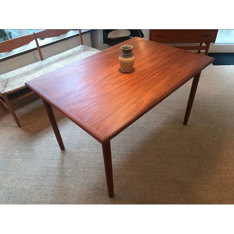 Scandinavian vintage teak and rosewood table with extensions by Niels Otto for Møller H. Sigh and Søn