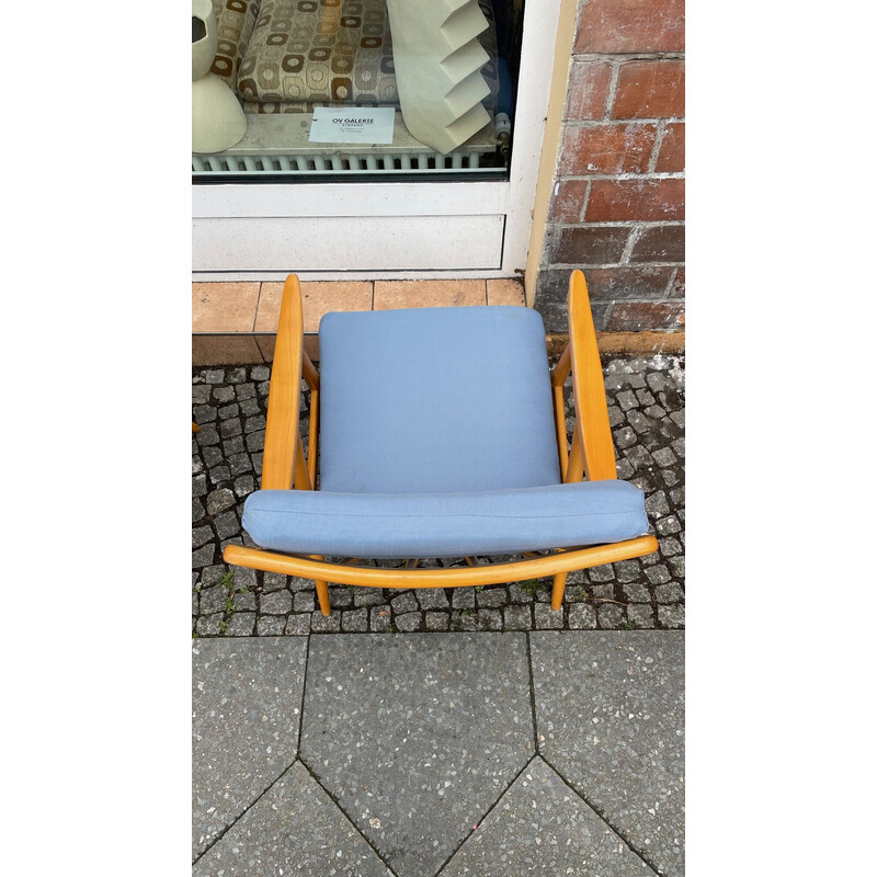 Paar Scandinavische vintage Deense teakhouten fauteuils, 1970