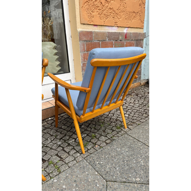 Pair of Scandinavian vintage Danish teak armchairs, 1970