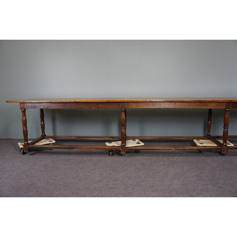 Mid century English oakwood dining table