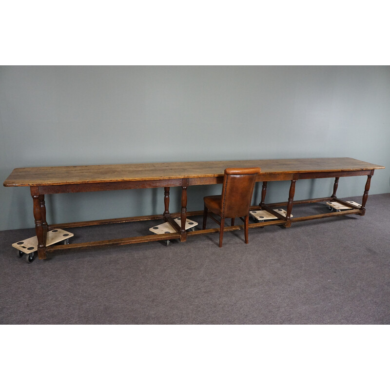 Mid century English oakwood dining table