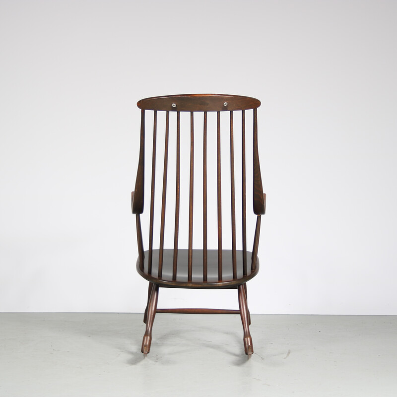 Chaise à bascule vintage par Lena Larsen pour Nesto, Suède 1960