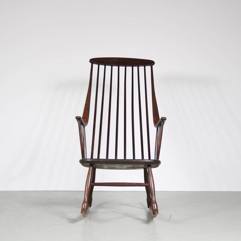 Vintage rocking chair by Lena Larsen for Nesto, Sweden 1960s