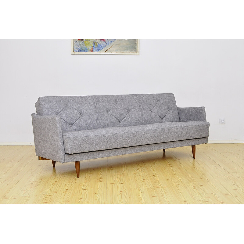 Mid-century folding 3-seater sofa, 1960s