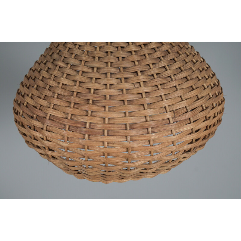 Mid-century Scandinavia rattan pendant lamp, 1960s