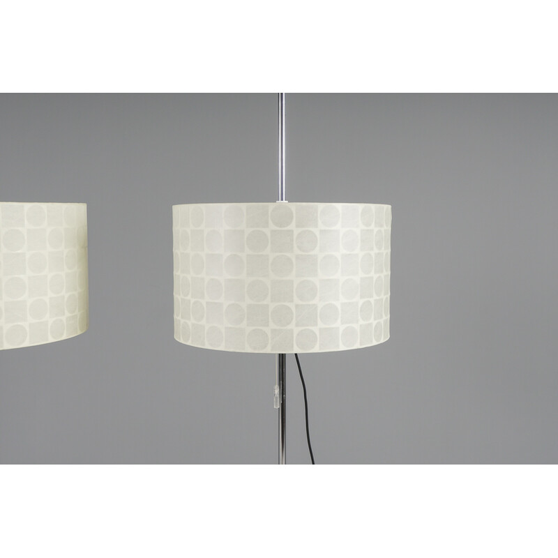 Pair of vintage geometric height-adjustable Cocoon floor lamps by Goldkant, Germany 1960s