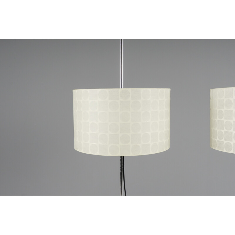 Pair of vintage geometric height-adjustable Cocoon floor lamps by Goldkant, Germany 1960s