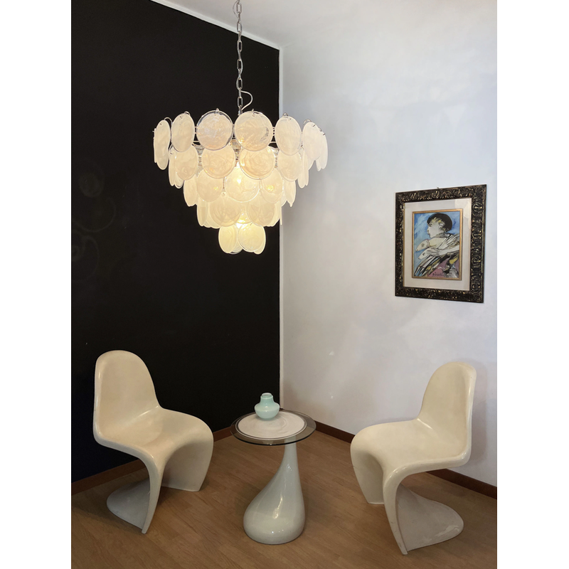 Lámpara vintage de cristal de Murano de Vistosi
